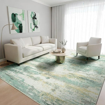 Rugflix 8x10 Area Rugs for Living Room, Washable Light Green Large Rug | - Image 8