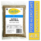 Ground Raw Pumpkin, Sunflower, Chia, Flax, Hemp Seed Meal by Gerbs - 4 LBS - Top 11 Food Allergen Free & Non GMO - Vegan & Kosher – Premium Full Oil Content Protein Powder