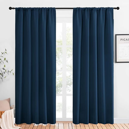 NICETOWN Window Curtains Blackout Drapes, Moroccan Blue, 1 Pair, 52 by 84-Inch by NICETOWN