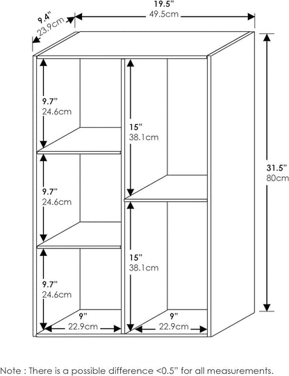 Furinno Luder 5-Cube No Tool Assembly Open Shelf, French Oak - Image 3