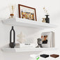 Fun Memories Floating Shelves 32 Inch Long, 9.3 Inch Deep Classic Crown Molding by FunMemories