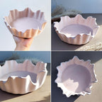 Wehous Large Irregular Bowl Silicone Mold, Unique Storage Epoxy Resin Concrete Molds, Big Candle Holder Tray Container Jewelry Holder Succulent Pot Makeup Organizer Casting Mold Art Craft Ornament