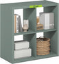 Furinno Cubicle Book Shelf, 4-Cube Bookshelf, Extra Thick Frame Reversible by Furinno-FitsYourSpaceFitsYourBudget