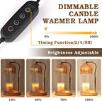Christmas Birthday Gifts for Women, Candle Warmer Lamp with Timer & Height Adjustable, House Warming Gift for New Home Enssentials, Gift for Mom Grandma, Flower Candle Warming Lamp