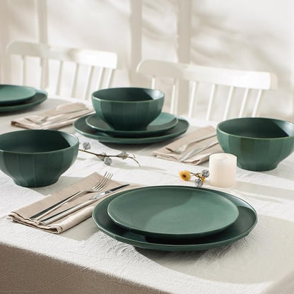 Stone Lain Rio 4-Piece Salad Plate Set Stoneware, Green