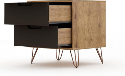 Elegant Gray Nightstand with Shelf and Drawer Made from Sustainable Materials - Image 7