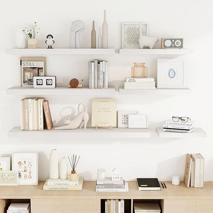 Acovy 24 Inch Floating Shelves, Wooden Shelves - Image 8