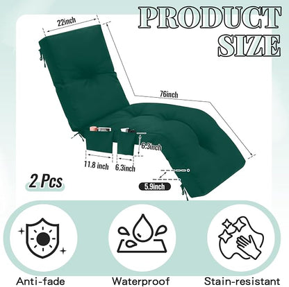 Outdoor Chaise Lounge Cushions - Image 2