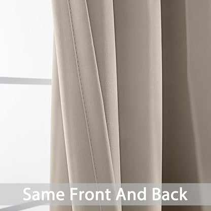 Yakamok Room Darkening Curtains 42x72 inch Length Natural-Living Room | 2 panels - Image 4