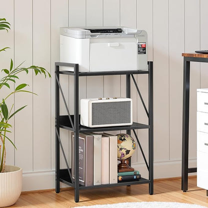HOOBRO Bookshelf, 3-Tier Industrial Bookcase, Book Shelf Storage Organizer - Image 2