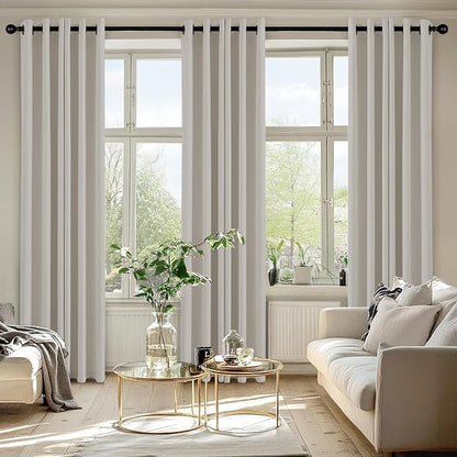MIULEE Blackout Curtains for Bedroom 2 Panels 40 x 84 Inch Long Natural | - Image 6