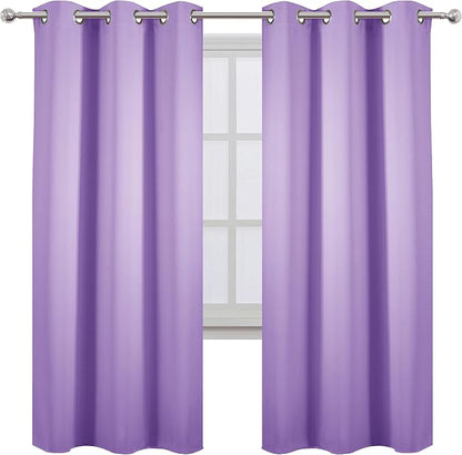 Lavender Thermal Blackout Curtains/42 x 72 Inch/Set of 2 Panels Room Darkening - Image 2