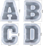 ESEDAGE 7 Inch Letter Resin Mold - 26 Pack English Alphabet Mold for Resin Casting & Soap Making