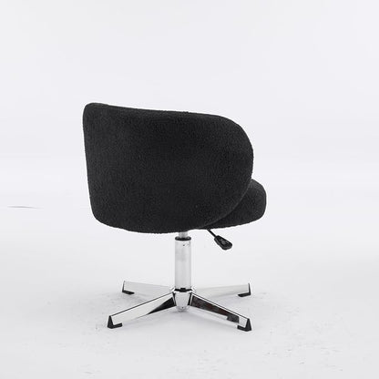 VINGLI Cute Small Swivel Desk Chair Comfy no Wheels, Ergonomic Low-Back Lumbar - Image 9