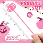 30 Pcs Halloween Swizzle Sticks Plastic Coffee and Cocktail Stirrers Fall Thanksgiving Drink Stirrers Cocktail Mixers for Halloween Fall Autumn Party Tea Coffee Bar Decoration(Pink Pumpkin)