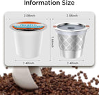 Reusable k Cup Coffee Filters,Universal stainless steel Refillable k Cups Filter Use for K 2.0 and 1.0 Coffee Makers-brewers (2)