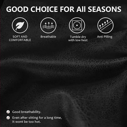 ANARACHON Leather Look Couch Cushion Covers Sofa Seat Slipcovers Sets Couches - Image 5