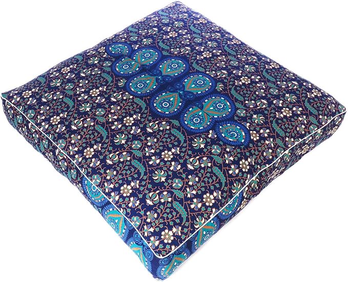 Mandala Floor Pillow Cover Meditation Cushion Seating Throw Hippie Round - Image 9