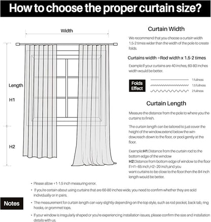 Pinch Pleated Linen Curtains 100% Blackout 84 Inches Long - Image 2