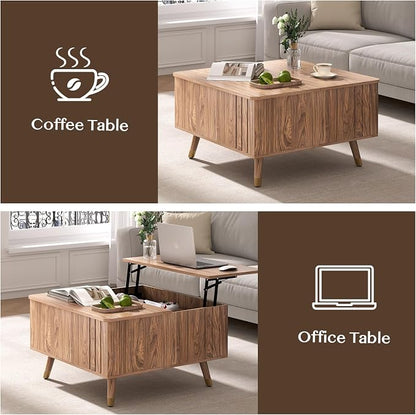 JOINICE 32" Square Lift Top Coffee Table - Image 5