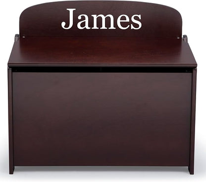 Delta Children Personalized MySize Deluxe Toy Box, Dark Chocolate by DeltaChildren