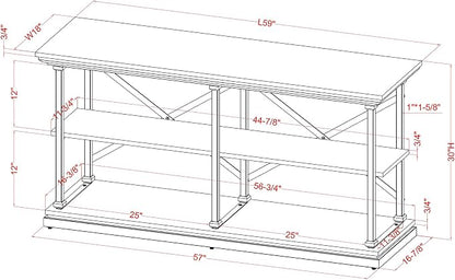 24/7 Shop at Home Ambridge Transitional Multi-Storage Wood 3-Piece Coffee Table - Image 3