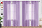 SpaceDresser Lavender Sheer Curtains 4 Panels Rod Pocket Semi-Sheer Curtain 45 by SpaceDresser