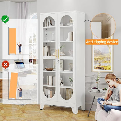 PAOFIN 75" H Locking Display Cabinet - Image 7
