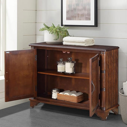 40" Solid Wood Buffet Storage Cabinet, Vintage Console Table - Image 2