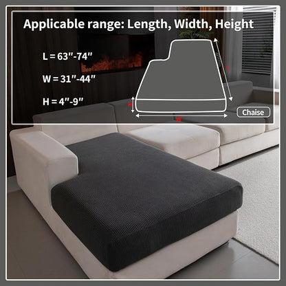 OHSIO Sectional Couch Covers, Wear Resistant Stretch Sofa Covers Washable Soft - Image 2