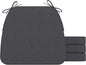 AAAAAcessories D-Shaped Chair Cushions, Machine-Washable Cover, Dark Grey by AAAAAcessories