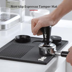 Espresso Tamping Mat - Thick Silicone Tamper Mat Coffee Bar Mat, Non-slip Coffee Tamper Holder Pad for Baristas Home