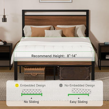 Z-hom Easy Assembly Sturdy Metal Platform Bed, Full Size Bed Frame - Image 4