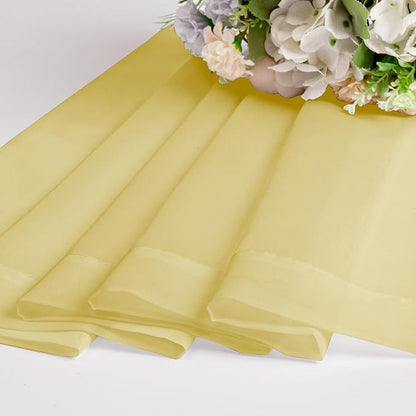 Chyhomenyc Mustard Yellow Short Sheer Curtains 36 inch Length, Light Filtering - Image 9