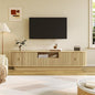 86.61'' Tambour TV Stand for 55-85 Inch, Modern Entertainment Center by ukaocai