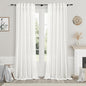 Ivory Linen Curtains 108 Inches Long 2 Panels Set Back Tab Rod Pocket Semi by Nanspring