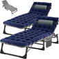 ABORON 2PK Heavy Duty Tanning Chair, 5-Gear Outdoor Folding Chaise Lounge Chair by ABORON