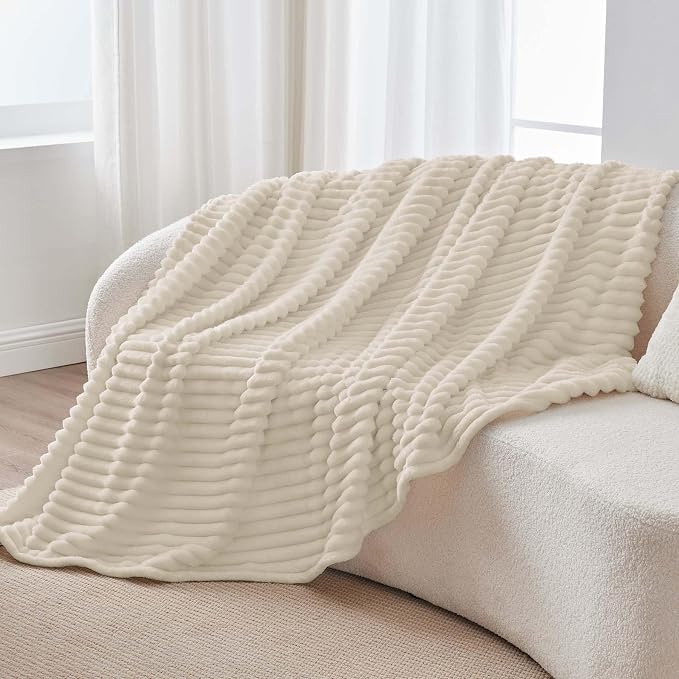 BEDELITE Ribbed Fleece Throw Blanket - Image 9