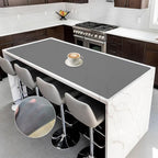 Silicone Mats for Kitchen Counter, 47.3"x23.6"(120cmx60cm) Large Heat Resistant Mat Kitchen Island Waterproof 2MM Thick Countertop Protector Mat Nons-slip Extra Large Counter Mat, Translucent Black