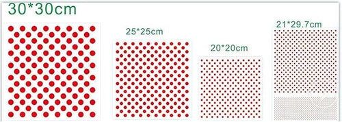 4PCS Dots Stencil 4 Sizes Polka Dot Stencils Painting Template Reusable Plastic Starburst Stencils for Painting on Wood Wall Decor