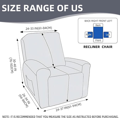Genina Recliner Chair Covers, Stretch Reclining Chair Cover, Recliner Sofa - Image 5