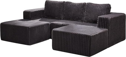 Hobestluk Modular Sectional Sofa Memory Foam Couch Oversized Sectional Sofa - Image 9
