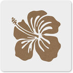 MAGJUCHE Hibiscus Stencil 12 Inches, Reusable Spring Flower Stencil for Painting DIY Crafts Decor