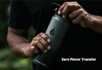 HYDRO CELL Stainless Steel Insulated Water Bottle with Straw - For Cold & Hot Drinks - Metal Vacuum Flask with Screw Cap and Modern Leakproof Sport Thermos for Adults (Graphite/Black 24oz)