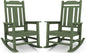SERWALL Oversized Rocking Chair Set of 2 Outdoor, HDPE Outdoor Rocking Chair by SERWALL