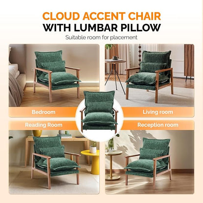 VINGLI Mid-Century Modern Cloud Accent Armchair - Image 8