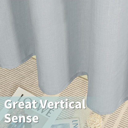 Light Filtering 72 inch Long Linen Curtains - Image 6