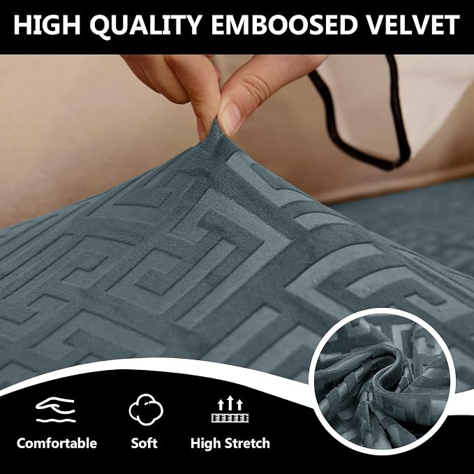 UNBBRRL 10 Pieces Stretch Sofa Cushion Covers - Image 5