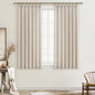 Pleated Natural Linen Kitchen Small Window 45 Inch Curtains Over Sink, Petty by PleatedDrapes