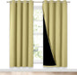 NICETOWN Paler Yellow Full Shade Curtain Panels, Pair of Energy Smart & Noise by NICETOWN